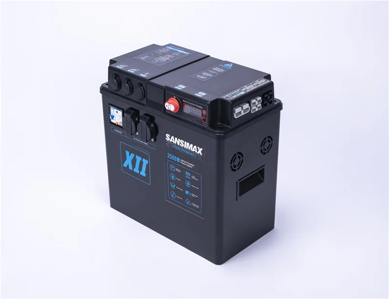 High power lithium car dual battery 12v 2400ah lifepo4 portable home power station solar 1100w outdoor
