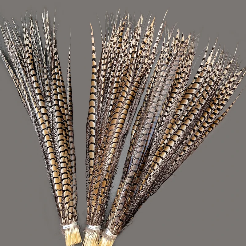 Оптовая продажа, 30-35 дюймов, коричневые/натуральные женские перья амхерста фазана для карнавальных рюкзаков, костюмы, украшения для фестиваля самбы