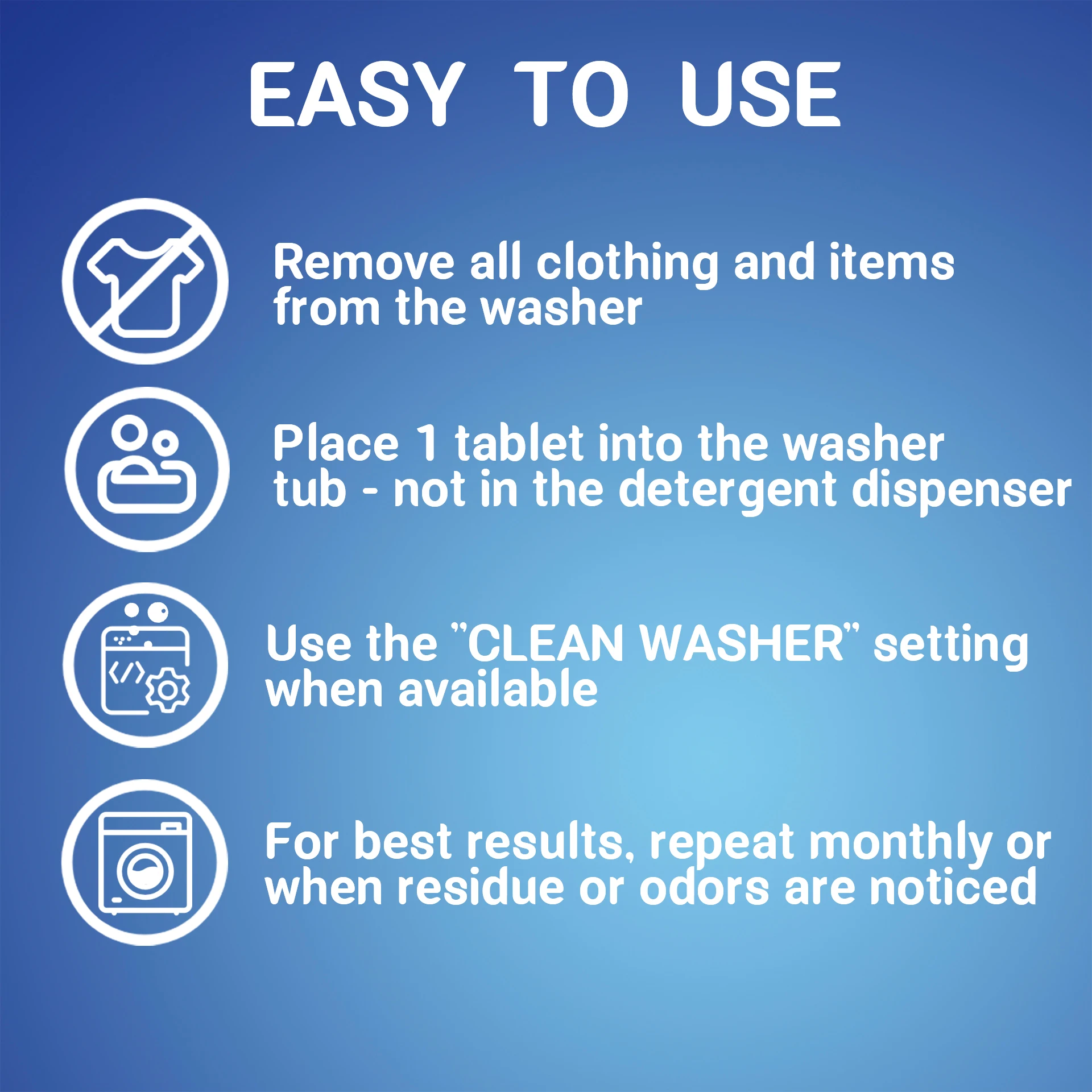 Washing Machine Cleaner for Front and Top Loader Washer Machines Deep Cleaning powder