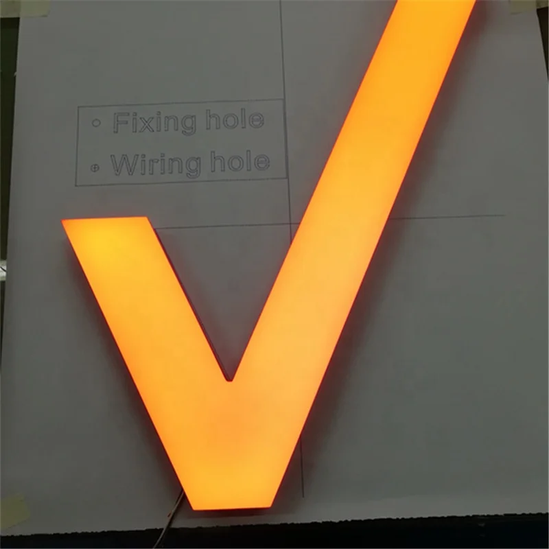 
3D Clear led Acrylic Luminous Letter Face Lit sign for advertising 