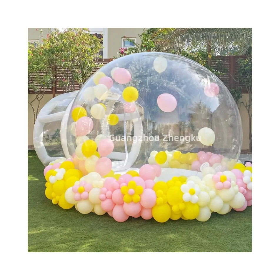 Transparent PVC Inflatable Bubble Bouncer Dome Snow Globe Kids Party Dome Bubble Balloon House