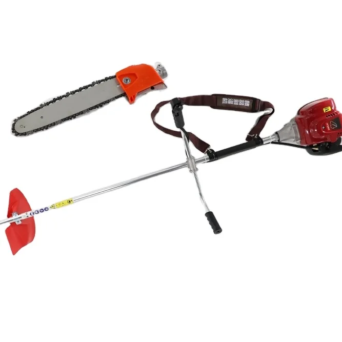 pole chain saw long reach gasoline chain saw  35.8cc brush cutter petrol hand push grass trimmer hydroponic trimmer