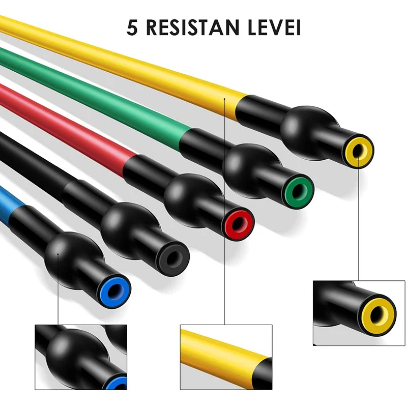 libenli Factory Direct Sale Latex Fitness Exercise Resistance Bands Set Workout Gym bands