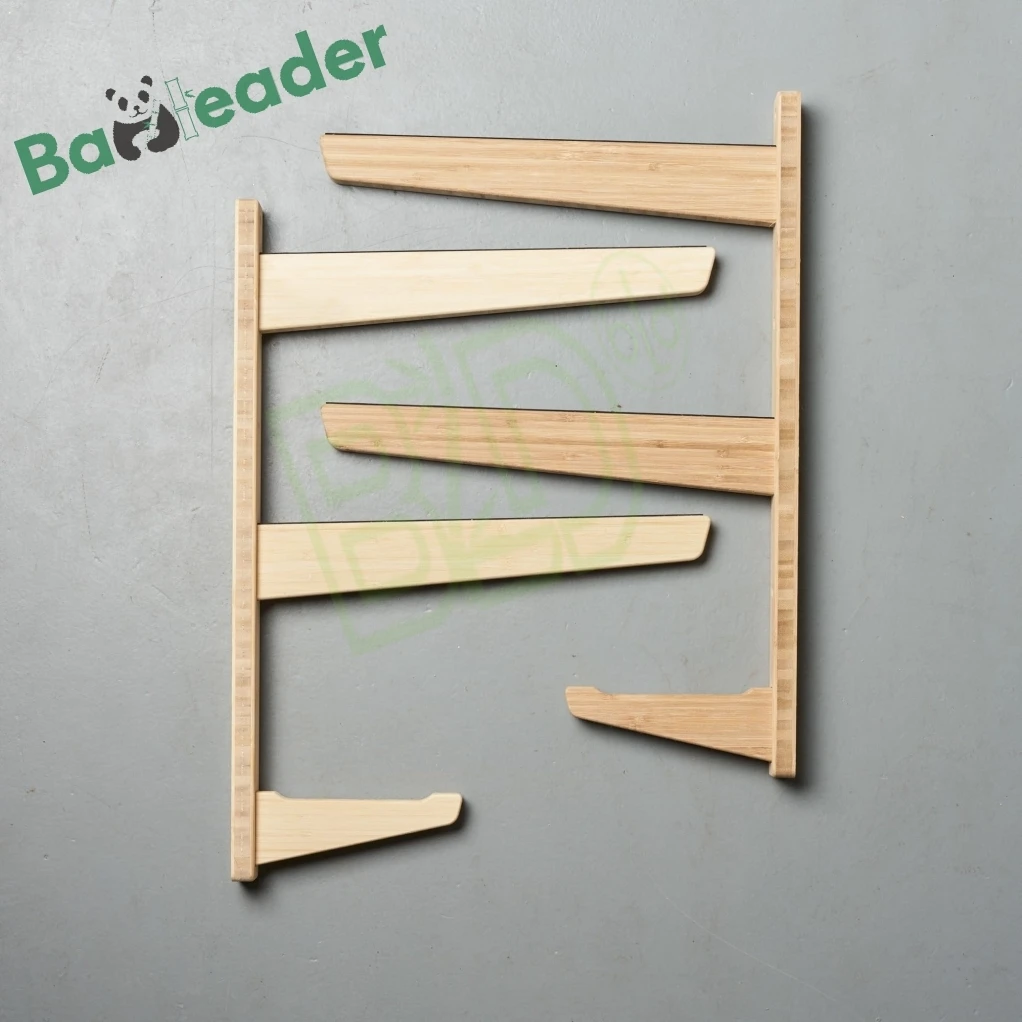 ODM/OEM Bamboo Surfboard Storage Rack Multi-Purpose Bamboo Snowboard Organizer Wall Mount Bamboo Skateboard Display Holder