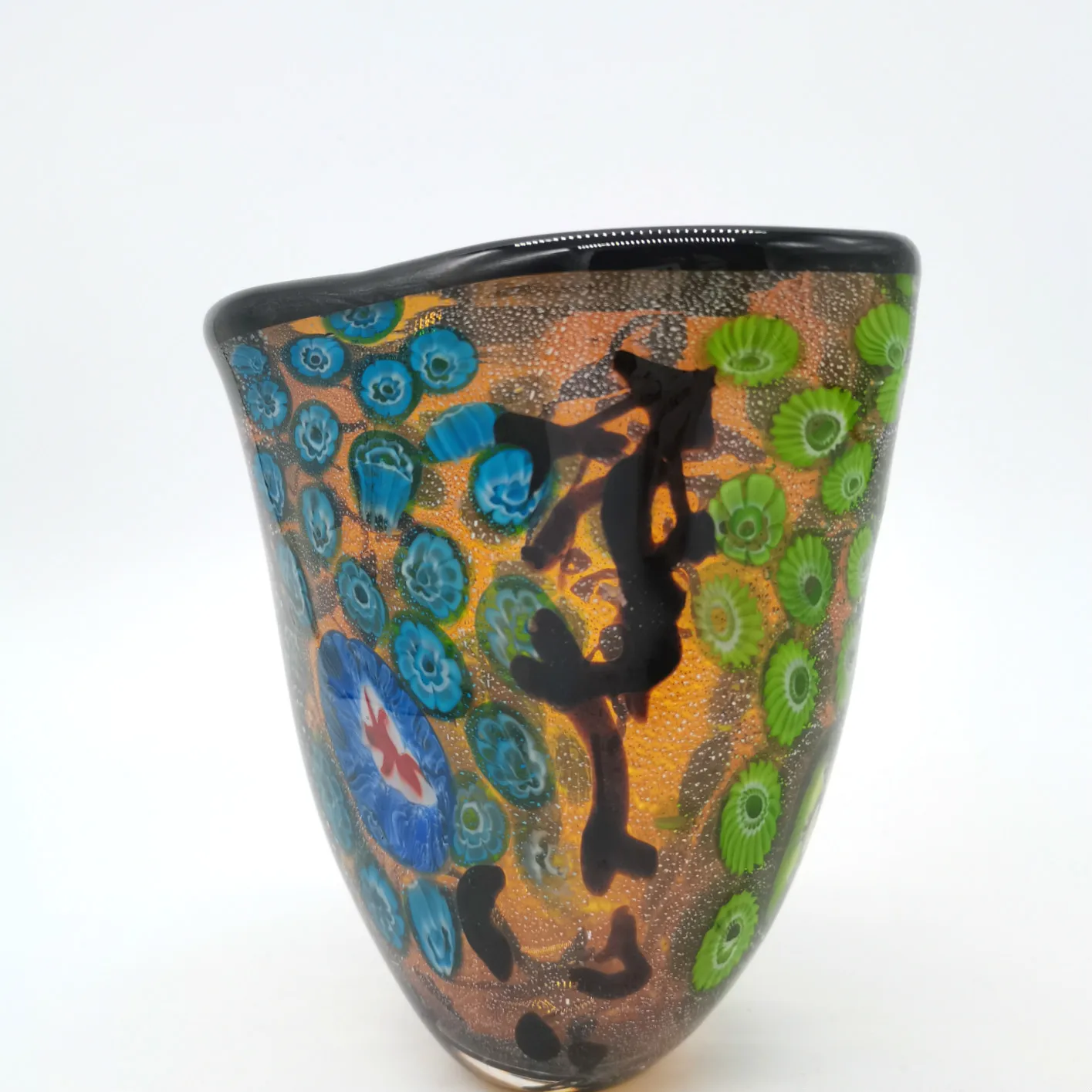 Hand Made Murano Glass Dome Vases for Flowers Home Decor