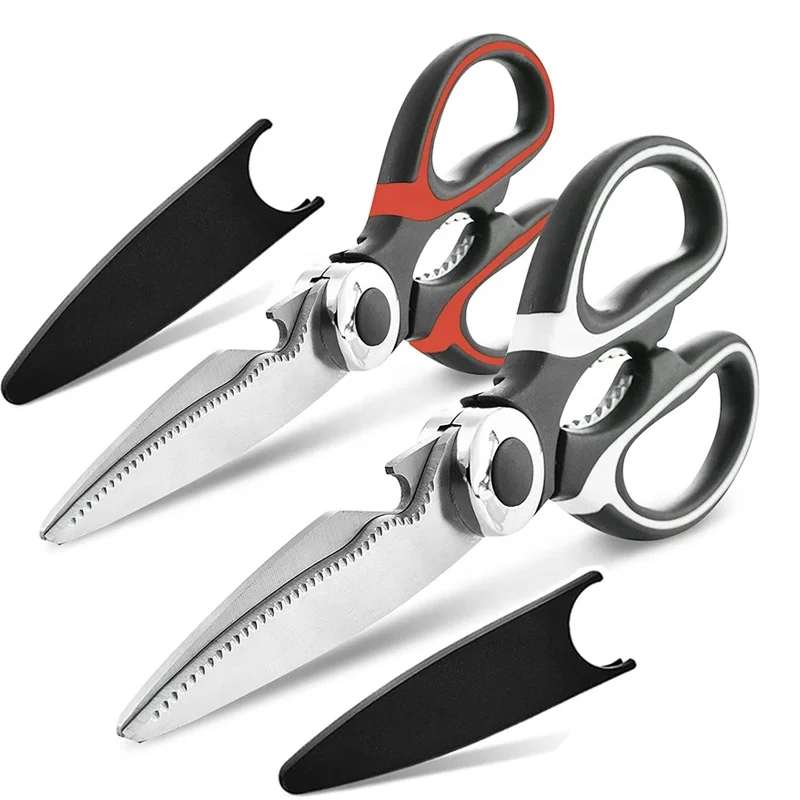 Factory Wholesale Kitchen Shears Chicken Scissor With Nut Cracker Multifunctional Scissors Multi Heavy Duty Shear