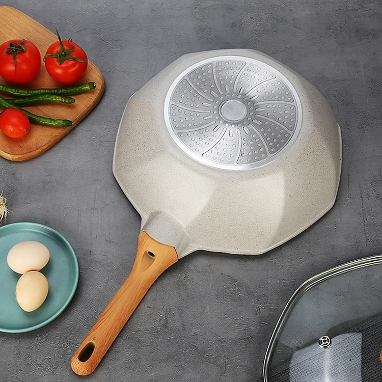 Maifan Stone Flat Bottom Non-Stick Octagonal Frying Pan