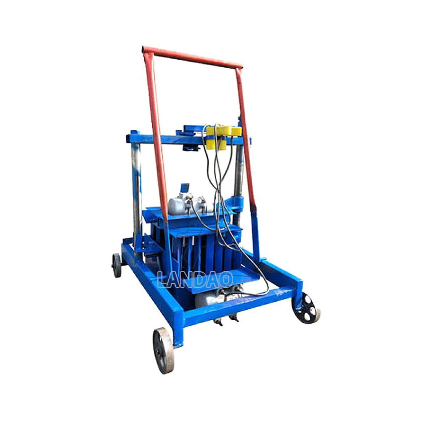Manual Hand Press Egg Laying Mobile Hollow Brick Qt40-3C Small Block Machine