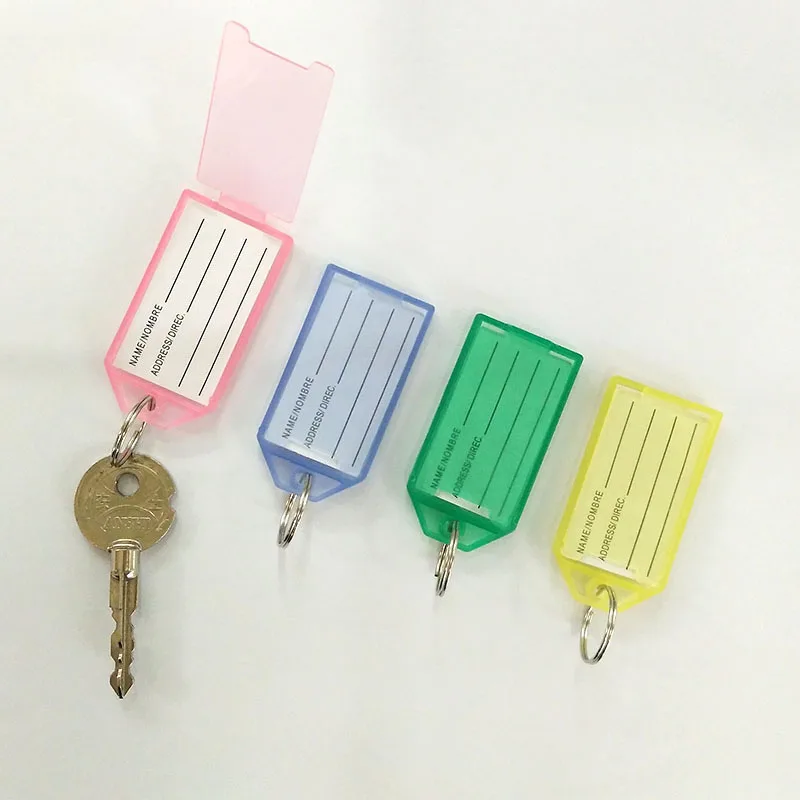Fanhua Keychain Personalize Key Tags Blank Plastic Keychains Name Labels Hotel Key Tags Plastic Keys for Organize Hotel Number