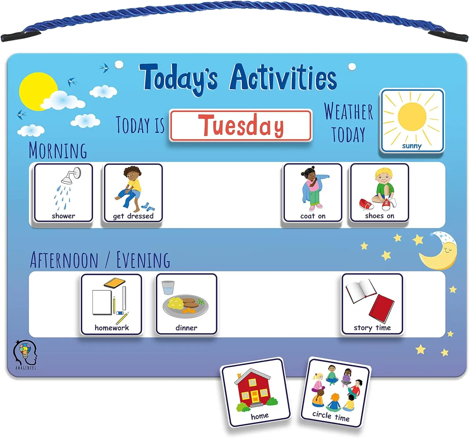 Magnetic Behavior Reward Chore Routine Chart Daily Visual Schedule Board for Kids at Home