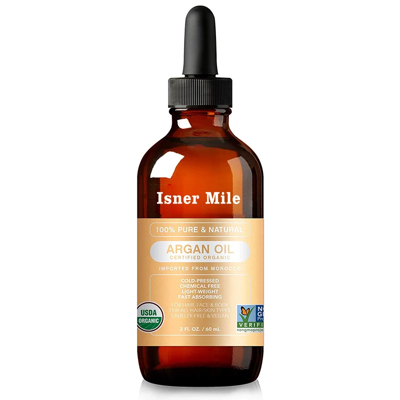 Organic hair straightening serum argan oil for hair & face, argan oil organic hair serum