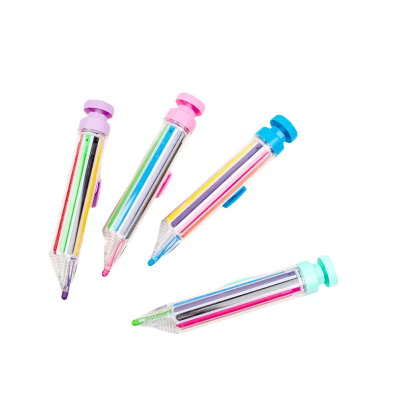 Multi-color 8 in 1 Press Crayon Multi-Purpose Portable Pen Crayons for Kids Graffiti Painting