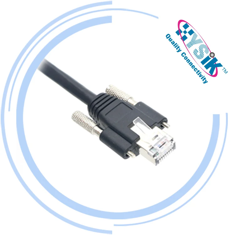 GigE Camera Cable shielded RJ45 plug to RJ45 plug Cable with screws Cat.6 S/FTP cable 1 2 3 4 5 10m 26 AWG