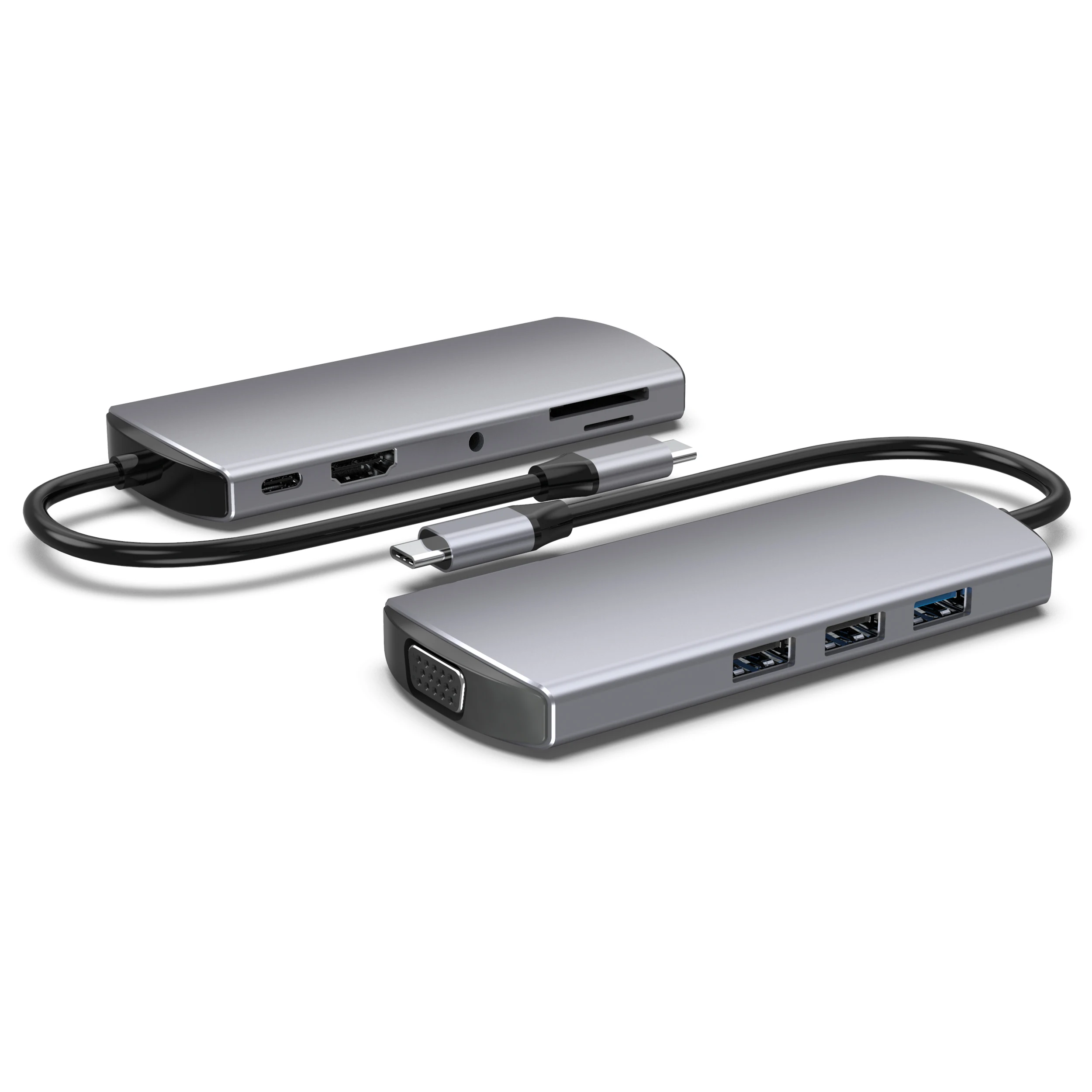 Type C HUB USB 3.0 Adapter With Pd Fast Charge 4k Multiport Card SD Reader 9 IN 1 USB HUBS