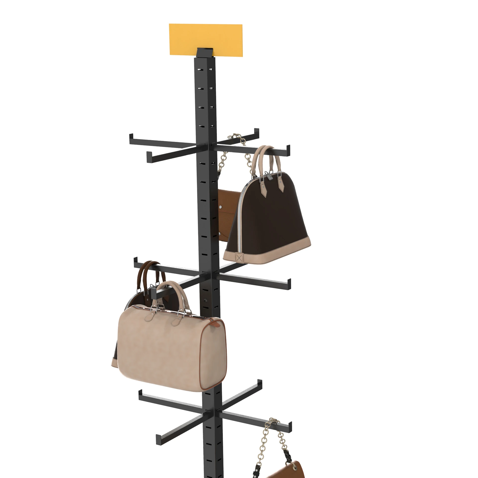 3 Layers Metal Women Bag Shelf Customized Display Rack for Handbags