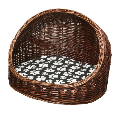 Hot Selling Creativity Handmade Rattan Cat House Wicker Pet Basket Large Willow Pet Basket