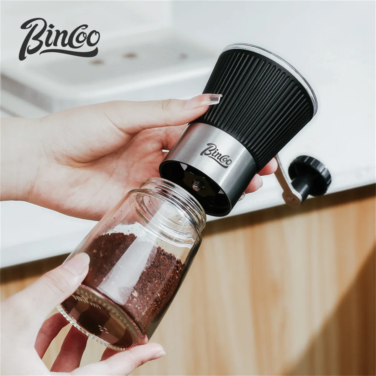 New Listing Glass Stainless Steel Portable Adjustment Mini Manual Coffee Grinder Sustainable Large Capacity Mill
