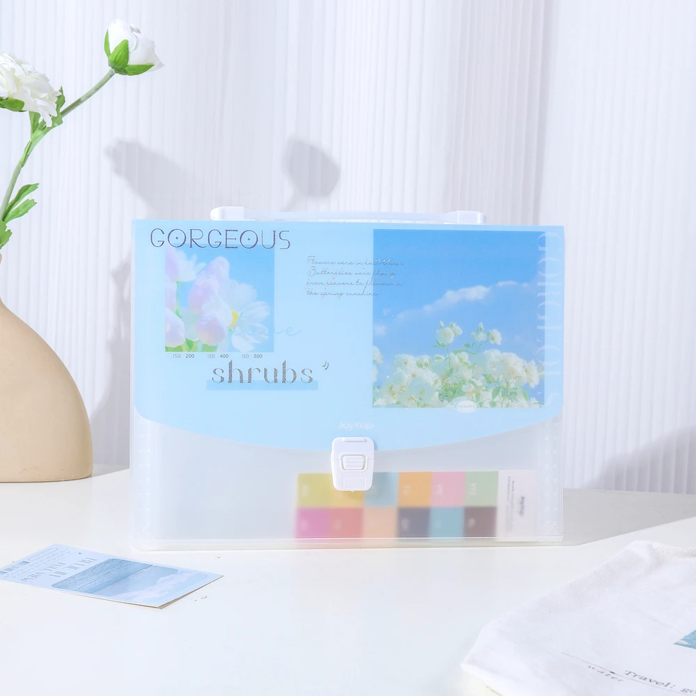 Joytop 000119 Wholesale PP material explanding file folder 13 in 1 organ bag with classification labels