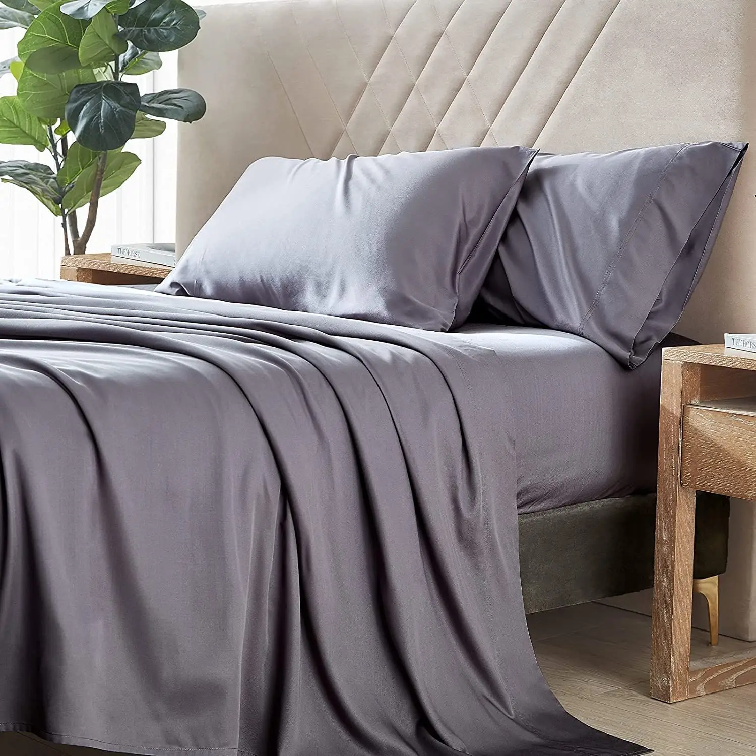 Cotton and Bamboo Viscose Sheet Bedding Set Eco-Friendly Tencel Sheets for Comfort and Sustainability