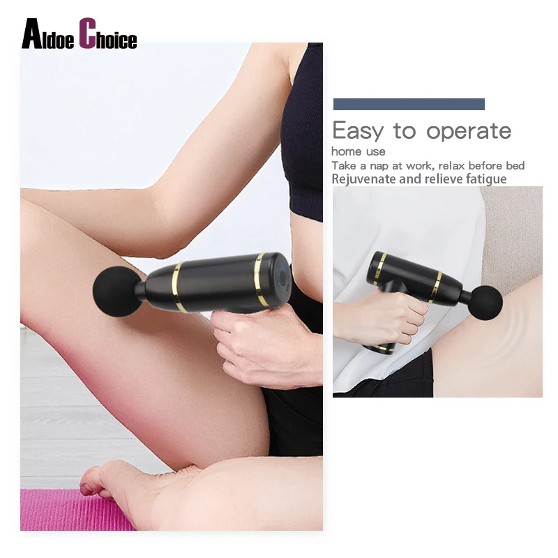 2022 Best Cordless Handle Relax Body Muscle Gun Massage Mini Usb Black Fascia Massage Gun