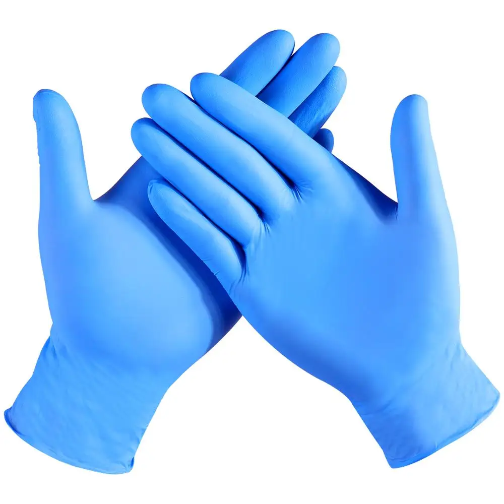 Blue White Xs Black Vinyl Nitrile Blend Gloves