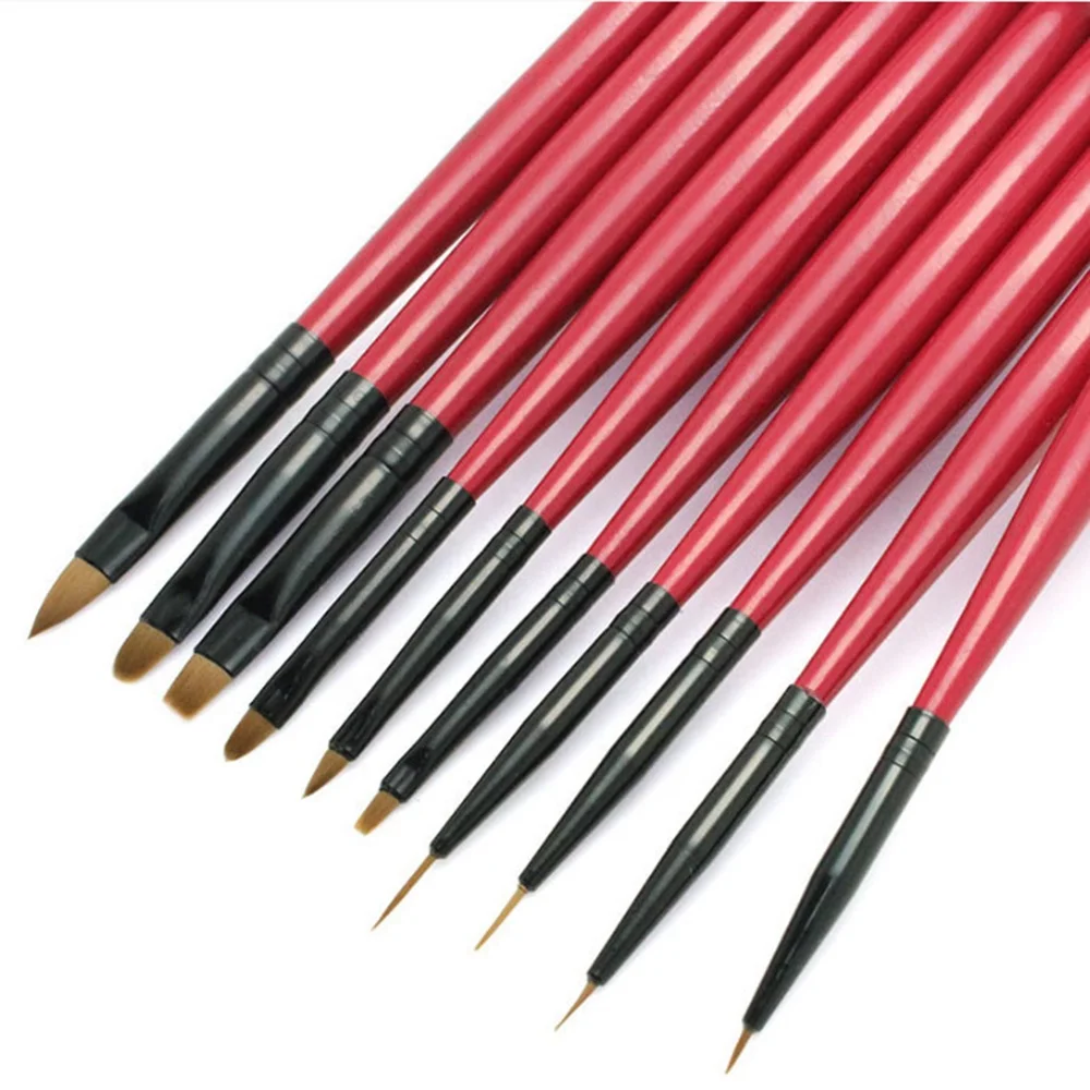 Manicure Salon Use Brush Color Drawing Line French Light Therapy Crystal Carved Gemstone Nail Brush