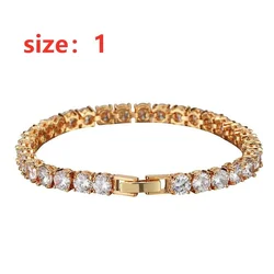 Mens Iced Out Cuban Link Bracelet Men 14k Gold Plated Diamonds Jewelry Bracelet P393