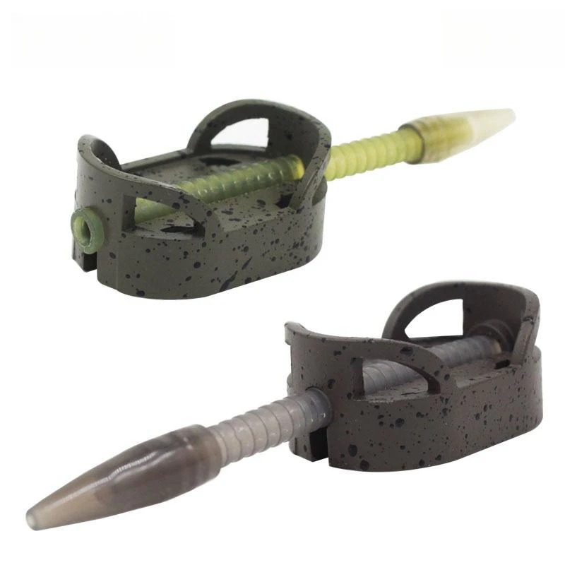 New Arrival Kirsite 30g Carp fishing European Bait Carrier Inline Flat Feeder Cage With Mould Set Quick Change Method