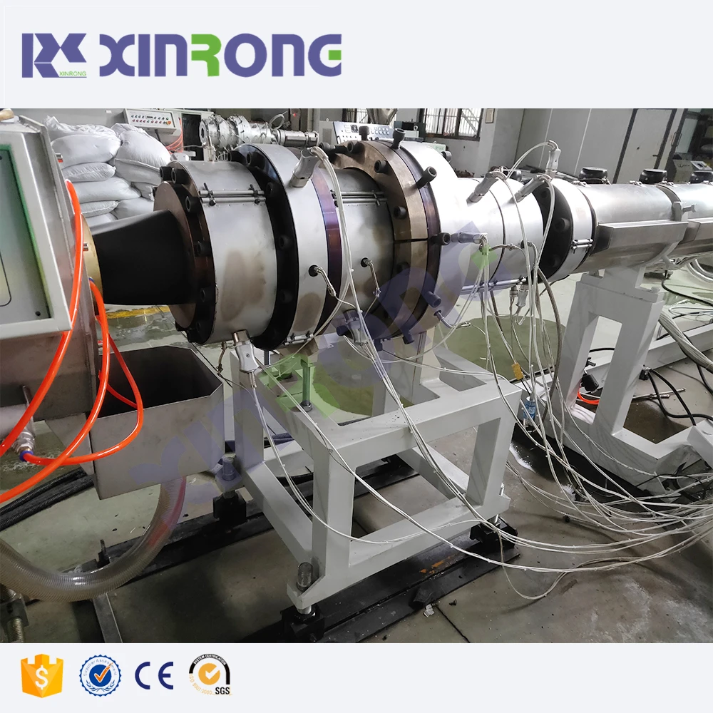 Xinrong 3000mm HDPE winding pipe extrusion line /HDPE plastic hollow wall winding spiral pipe machine