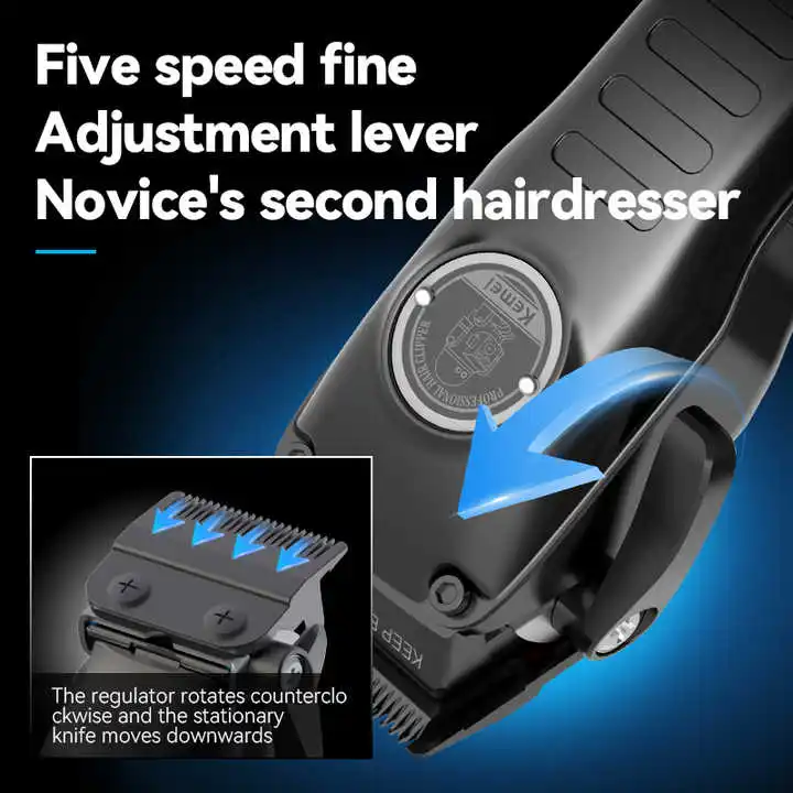 Kemei KM-1827 Professional  USB Cordless Hair cutter Salon Hair Clippers Sets LCD Digital Coil Motor Hair Trimmers kit