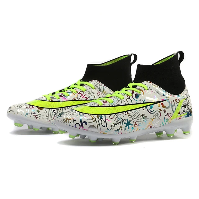 2023 New Arrival Football Boots Men High Top Soccer Shoes Man Outdoor Non Slip Soccer Cleats Kids Futsal Shoes Free Shipping