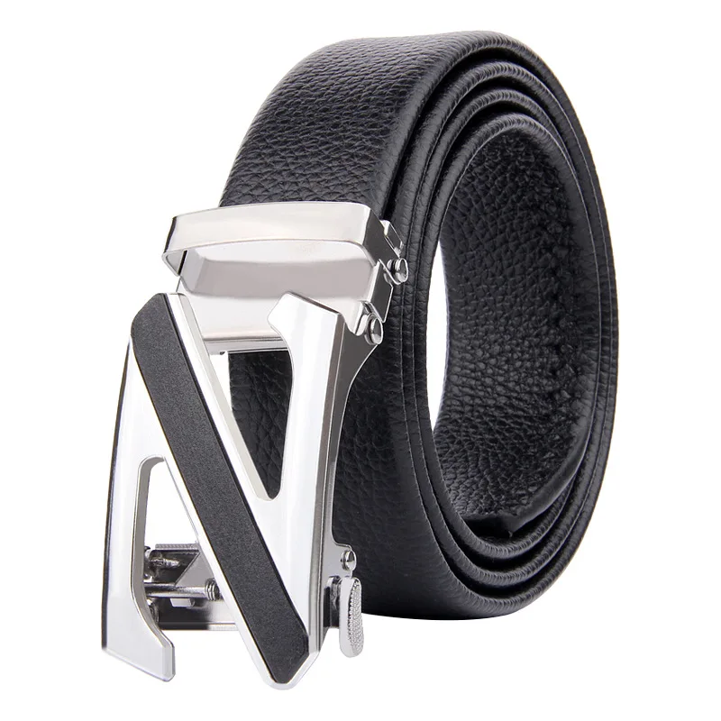 Автоматическая Пряжка из цинкового сплава для ремня холодная черная Заводская Коммерческая храповая воловьей кожи пряжка мужчин