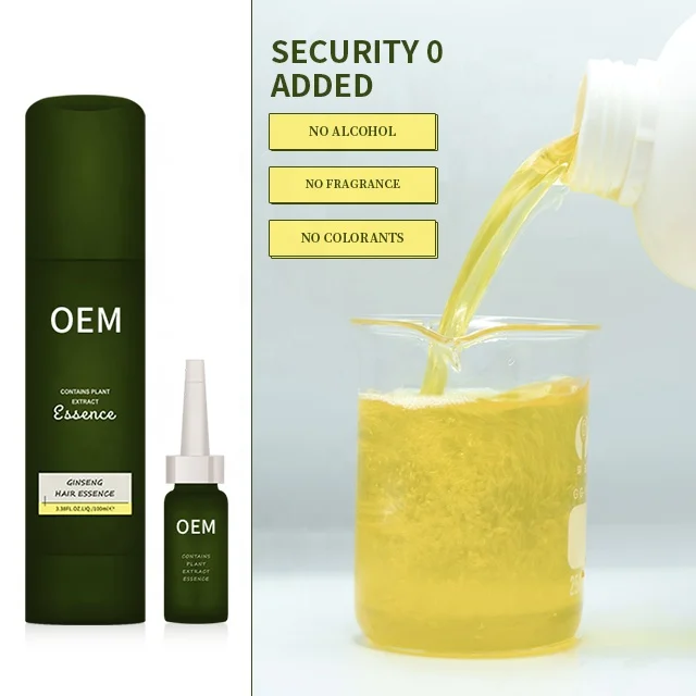 NEW PRODUCT PRIVATE LABEL ORGANIC VEGAN 100ML GINSENG HAIR ESSENCE SERUM FOR GRAY AND  SEVERE MELANIN LOSS HAIR