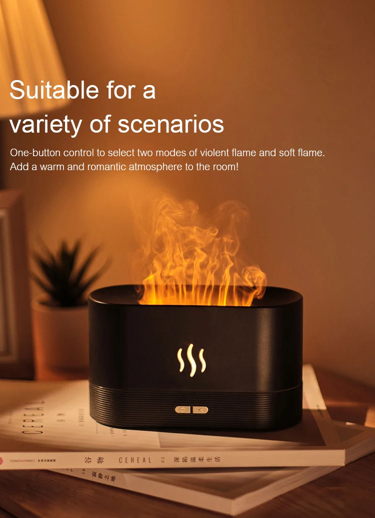 2022 Newest Flame Aroma diffuser Wholesale Perfume Essential Oil Diffuser Humidifier cleaner air purifier