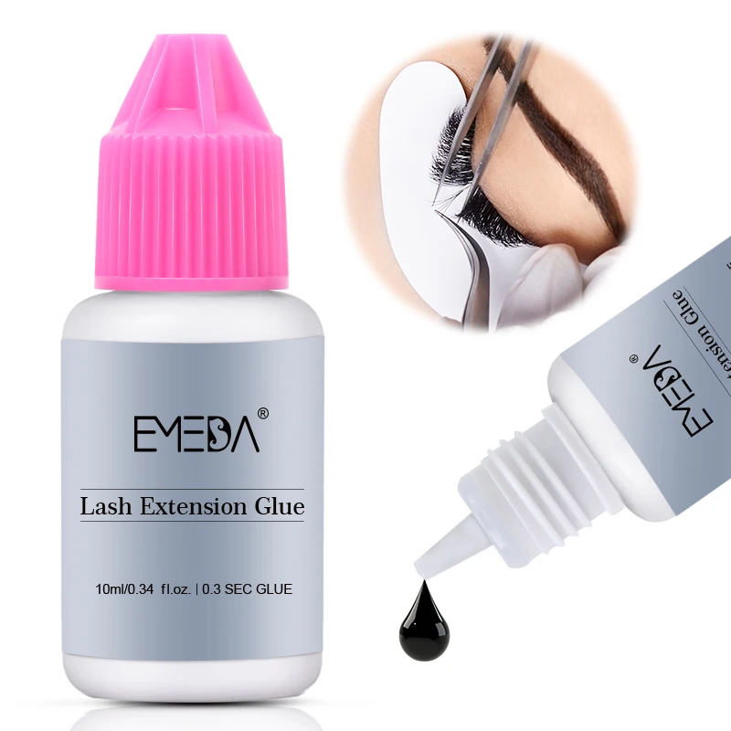 Custom Private Label Professional Mini 0.3 Seconds Lear Black Adhesive Eyelash Extensions Lash Glue