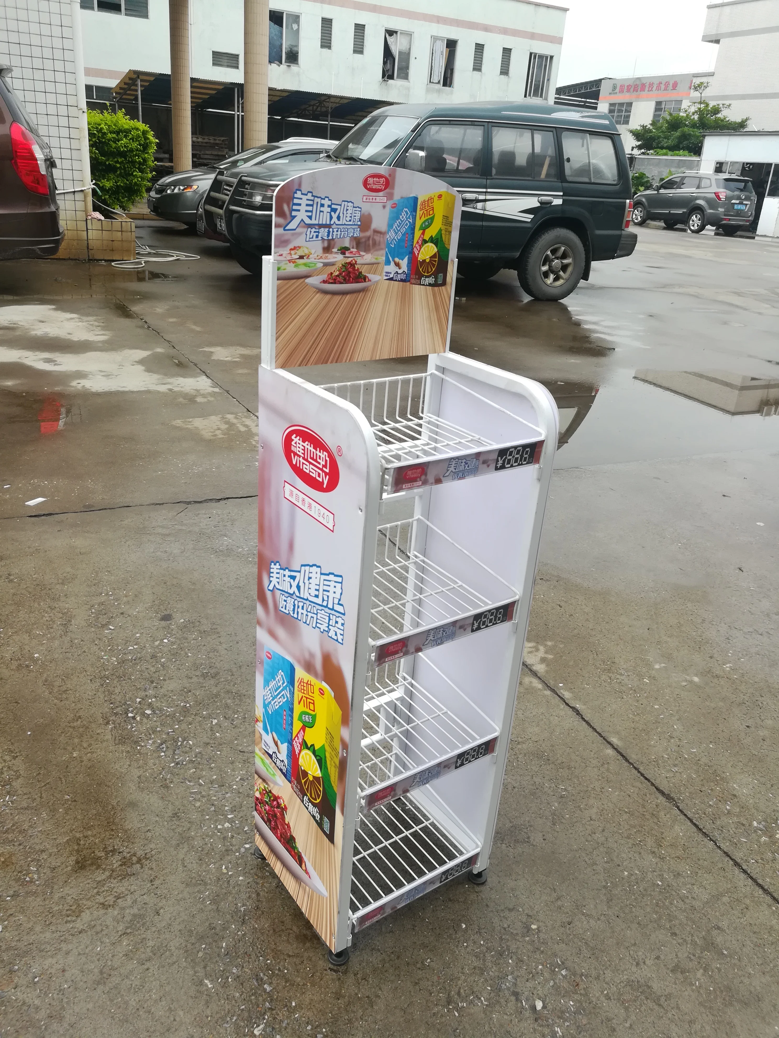 Wire Adjustable Shelf Racks Display Portable Supermarket Display Rack Potato Chip Snack Metal Retail Store Display Racks