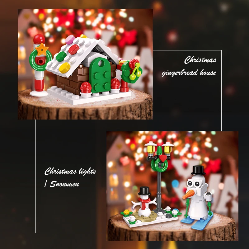 Multiple models Creative Building Block Sets Kids Construction Toys DIY Models Christmas gift building blocks