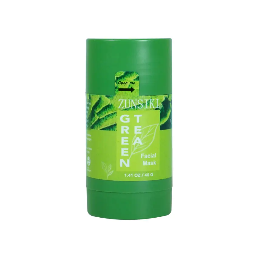 UPDATED formula Natural Green Tea Hyaluronic Acid Aloe Vera Mud stick Refreshing Plant Extract Deep Cleanse Face Clay Masking