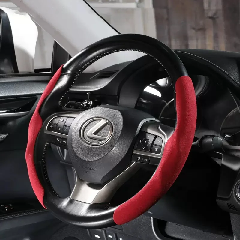 Best steering wheel cover for lexus nx gx470 lx470 es350 is300 is250 lx570 ct200h es300h rx330 gx 460 suede interior accessories