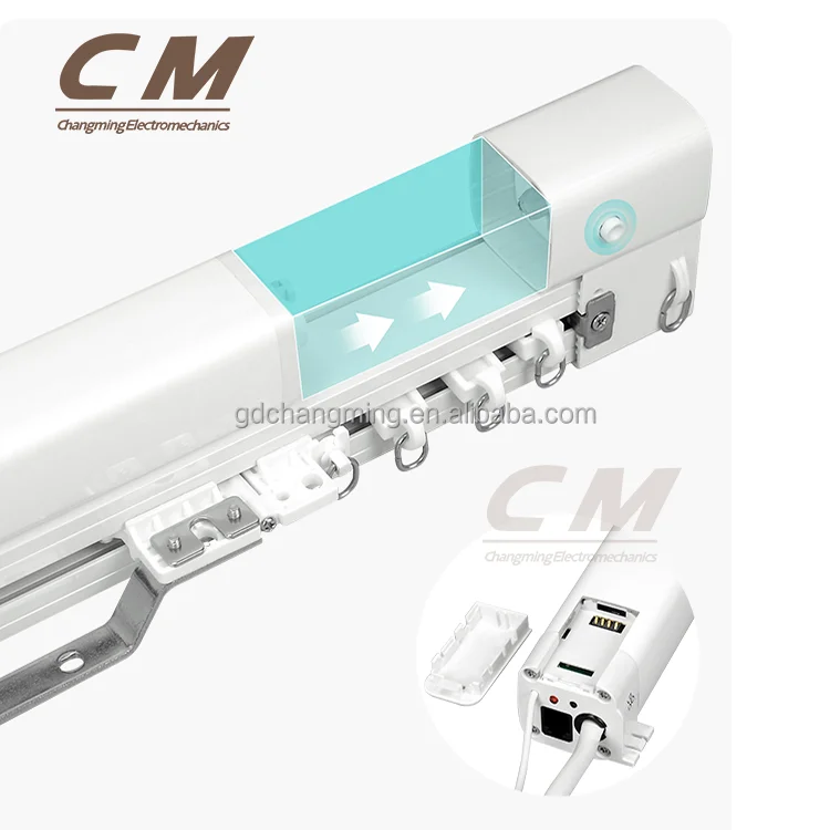 Smart Home Curtain Track WiFi Motorized Intelligent Rail Automatic Curtain Motor With Track