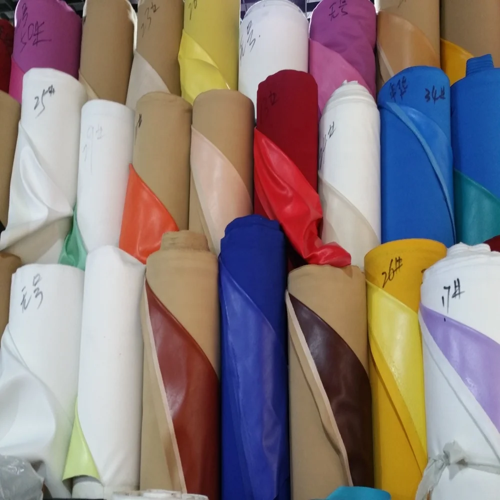 Leather For Furniture Sofa Embossed Flocked Crinkle Printed Washed Mirror PU Artificial Leather Pattern Leather