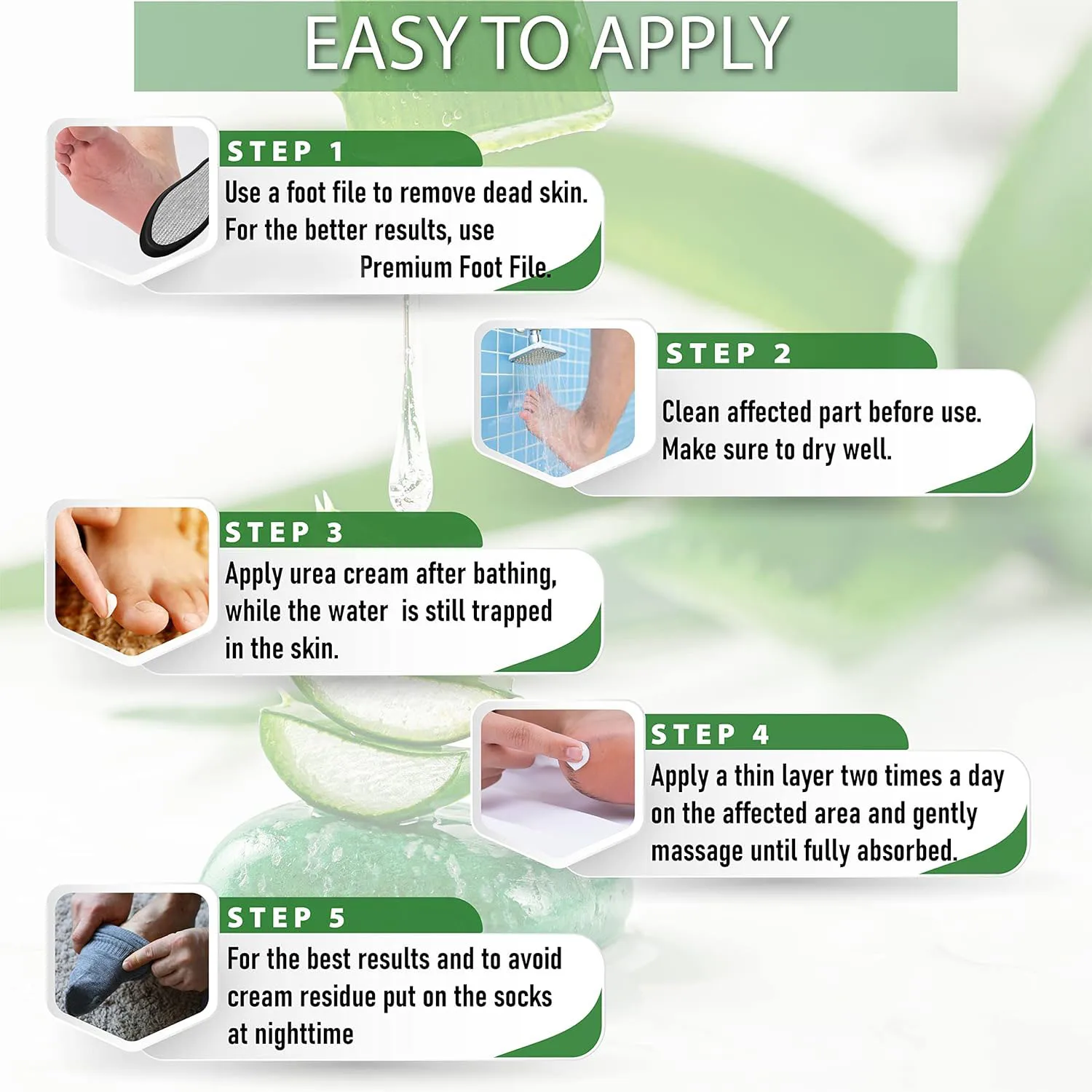 Urea 40% Cream Foot Cream Dead & Dry Skin Corn Callus and Dead Skin Remover Softener Moisturizer For Feet Elbows Hands and Knees
