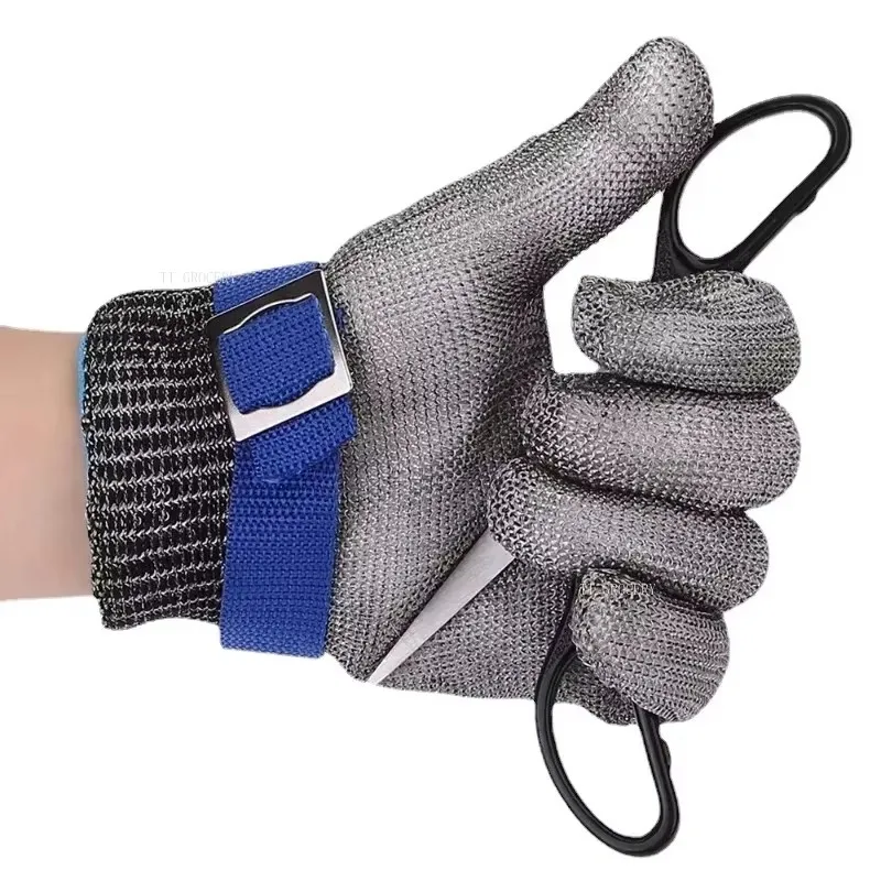 Stainless Steel Grade 5Anti-cut Wear-resistant Slaughter Gardening Hand Protection Labor Insurance Steel Wire Gloves