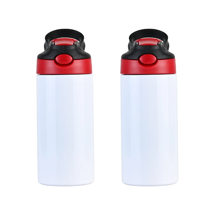 Wholesale 350MI Stainless Steel Insulated Kids Flip Top Straight Sublimation Blank White Water Bottles For Sublimation