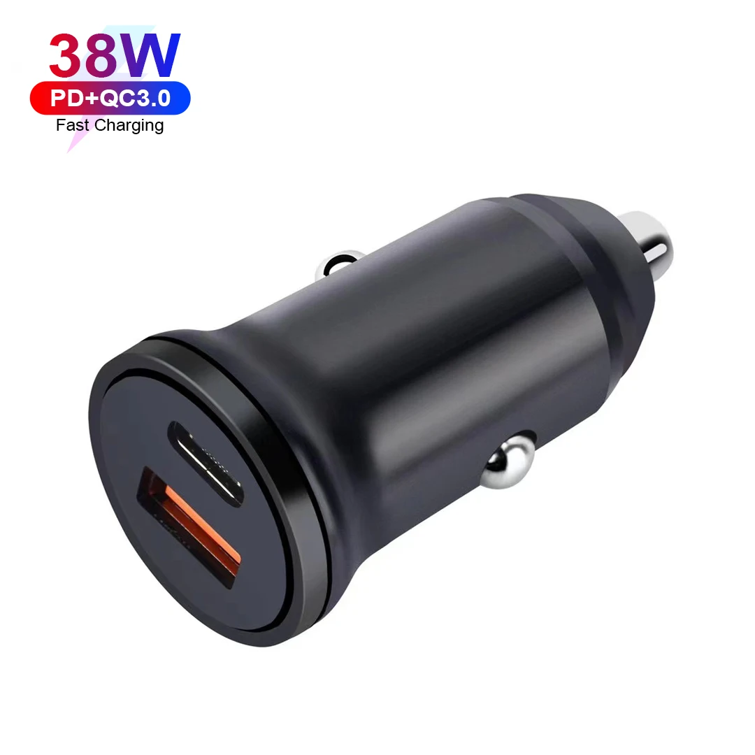
Car Charger QC 3.0 Fast Charging 3 in 1 USB 18W PD 20W Car Phone Charger Kit Type C Cables Car Adapter for Mobile Laptop 