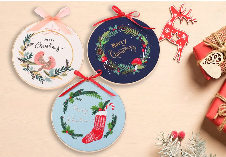 Christmas Embroidery New Embroidery Diy Material Kits Cross Stitch Material Kits