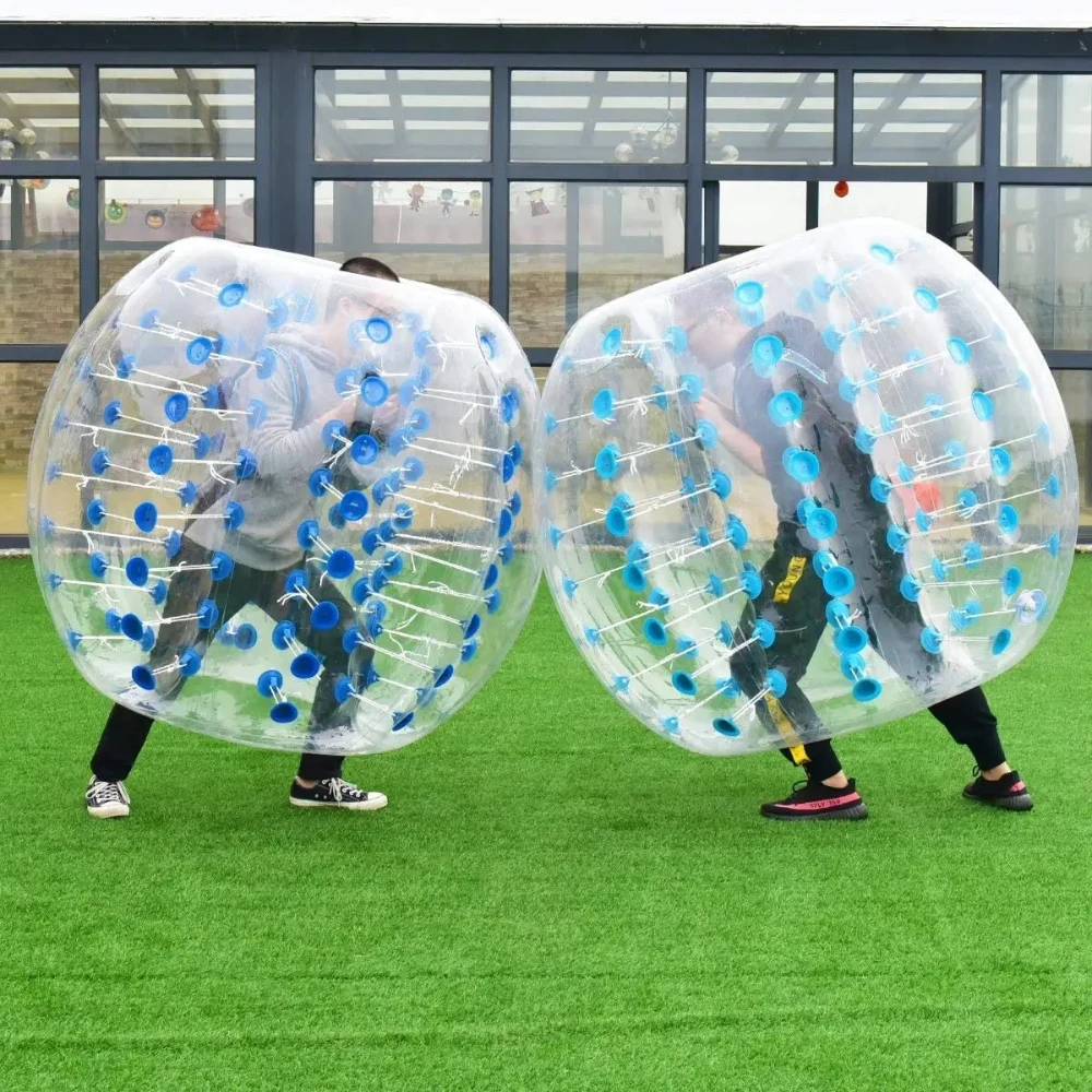 Hot Selling Adult PVC Body Zorb Bumper Ball Suit Inflatable Bubble Football Soccer Ball With Colored Dots