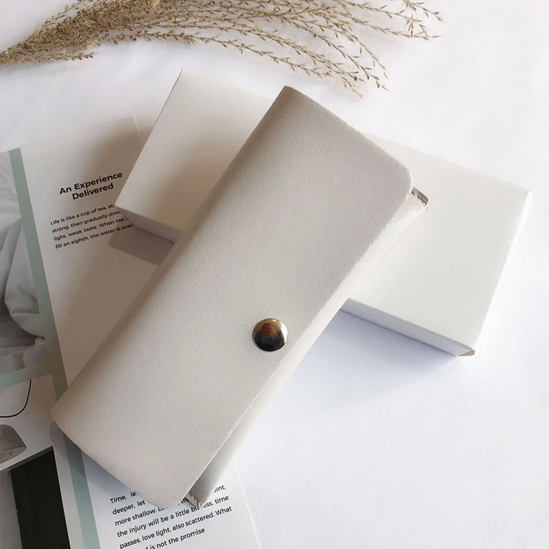 Custom Logo Brand Dropshipping Eyeglasses Case Leather Literary Retro Eye Glasses Bag Glasses Case Box