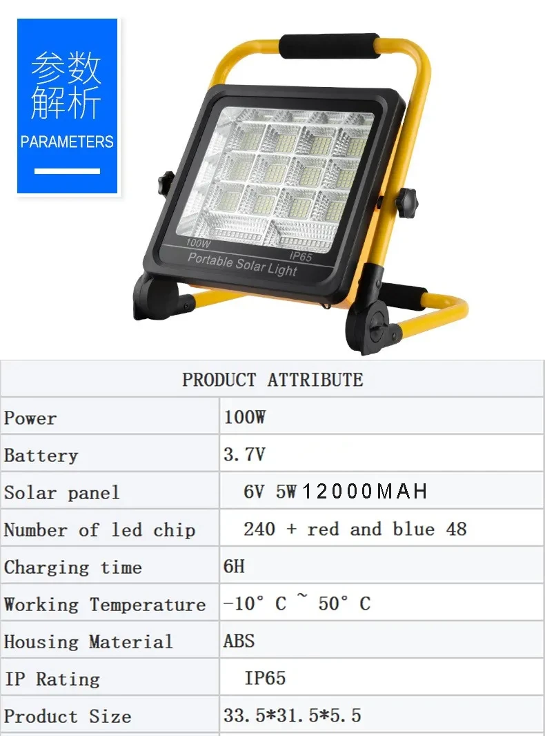 Portable Mobile Lighting For Power Failure Emergency Work Lights Car Repair Camping Mobile Phone Charging Solar Camping Lights