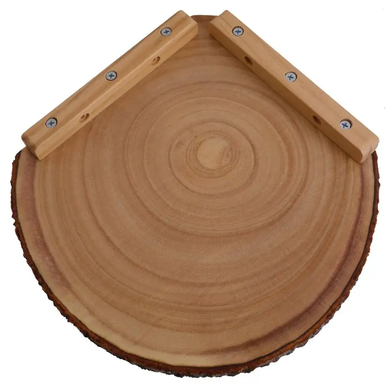 Live Edge Corner Shelves Corner Floating Shelf Solid Wood Slices with Bark Decorations Style Wall Mount Display Shelf